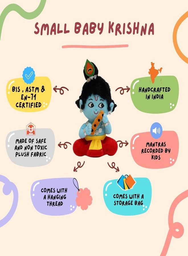 Panda's Box Mantra Chanting Baby Krishna | Interactive Musical Soft Stuffed Plush Toy | Non-Toxic, Safe| Best Birthday Gift for Newborn Kids (Boys, Girls) | Small - 23 Cm - Image 2